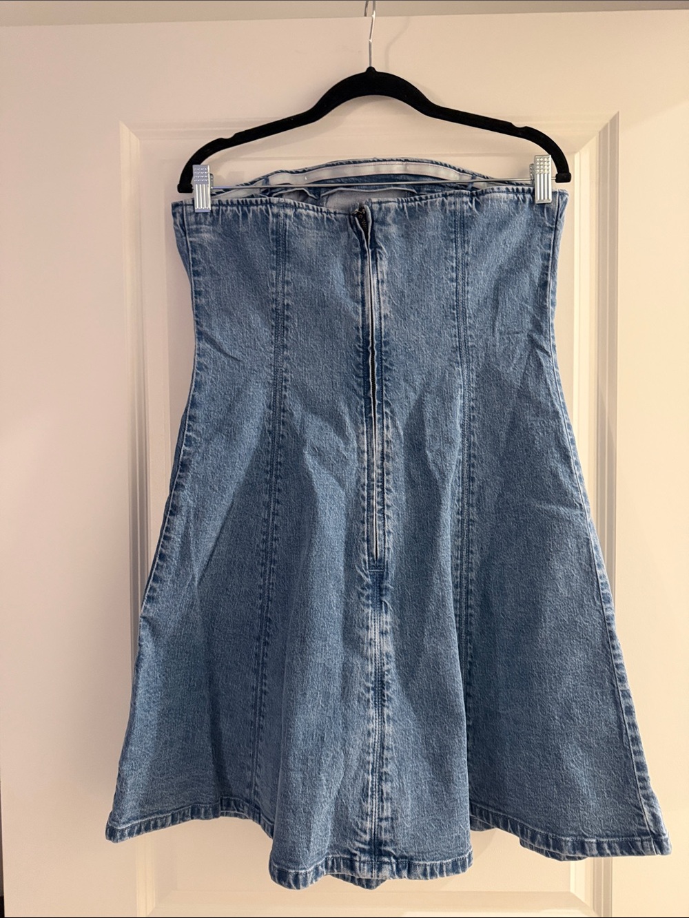 Abercrombie & Fitch Strapless Denim Mini Dress - Light Blue - Picture 4 of 5